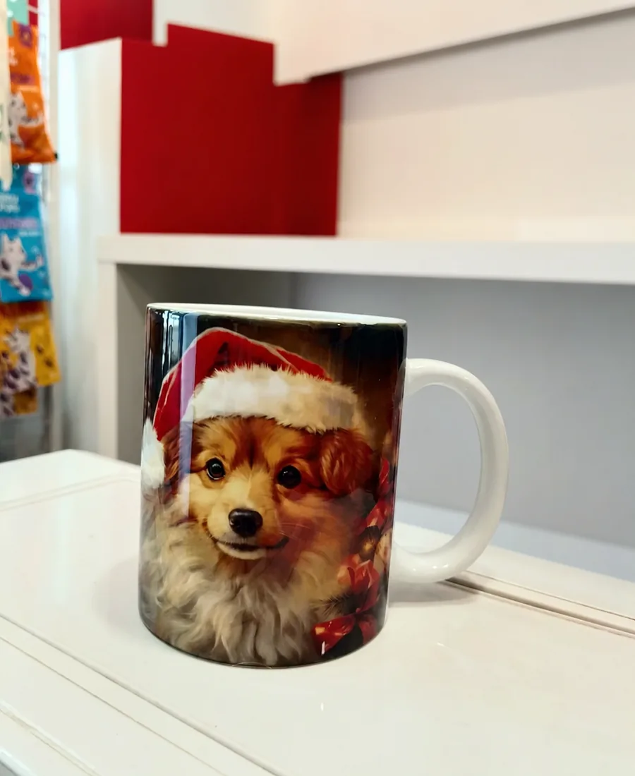 Tazza in ceramica personalizzata con la fotografia di un cane